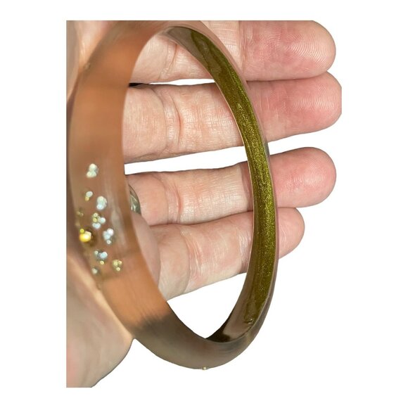 ALEXIS BITTAR Crystal Rhinestone Lucite Skinny Tapered Bangle Bracelet - Picture 8 of 16